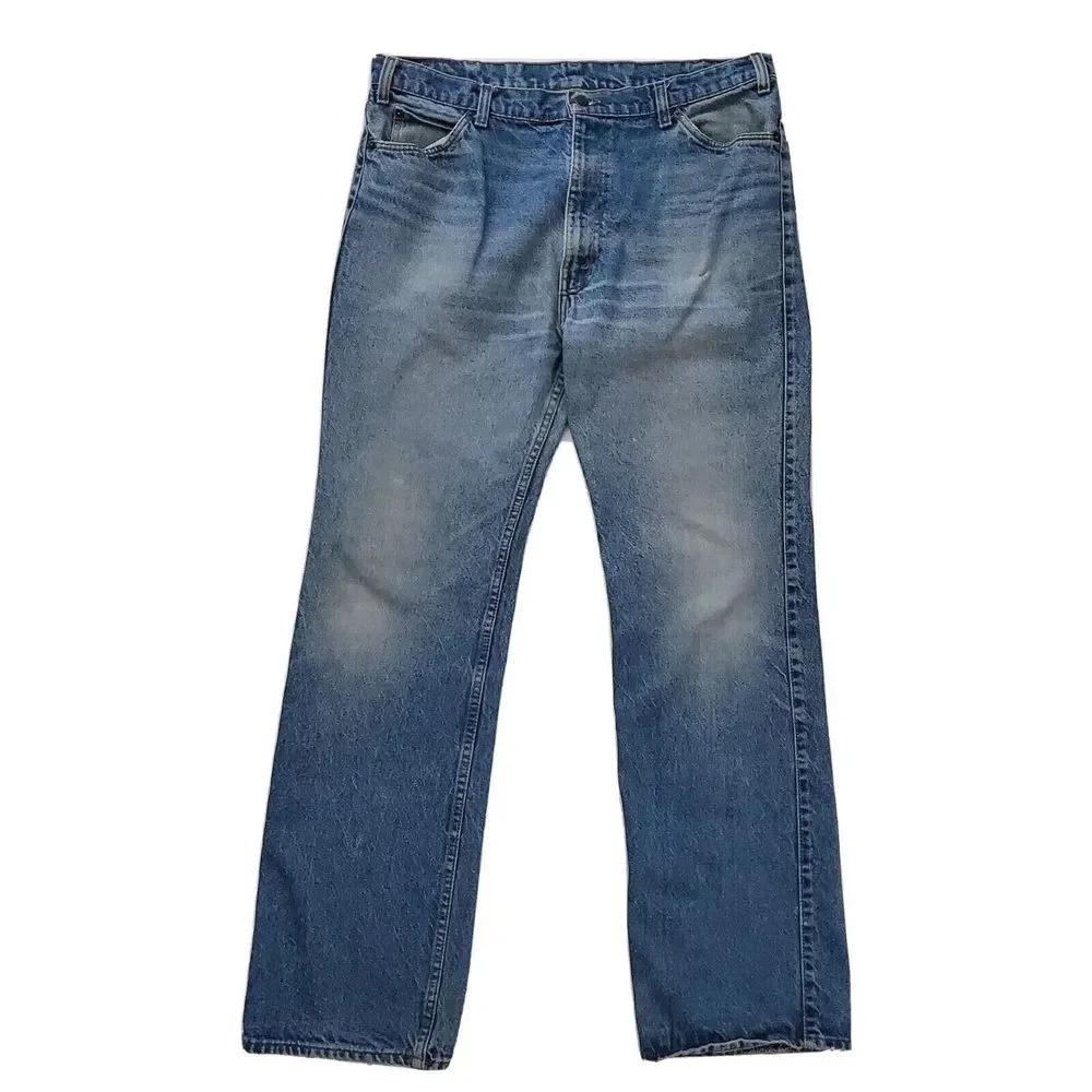 Vintage Levi's (Mens 36 x 34) Two‎ Horse Brand Blue Denim Jeans Leather Tab
